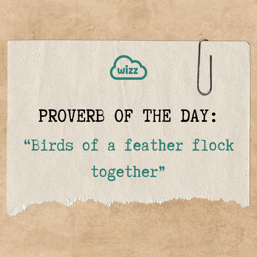 WizzLearning's tweet image. 🎯 Proverbio del día: &quot;Birds of a feather flock together&quot; 🗣️💡

🚀 Aprende inglés con nuestros profesores nativos y suma refranes como este a tu vocabulario. Hablar inglés con confianza también es una acción poderosa. 💬🌍

#EnglishProverbs #AprenderInglés #ClasesDeInglésOnline