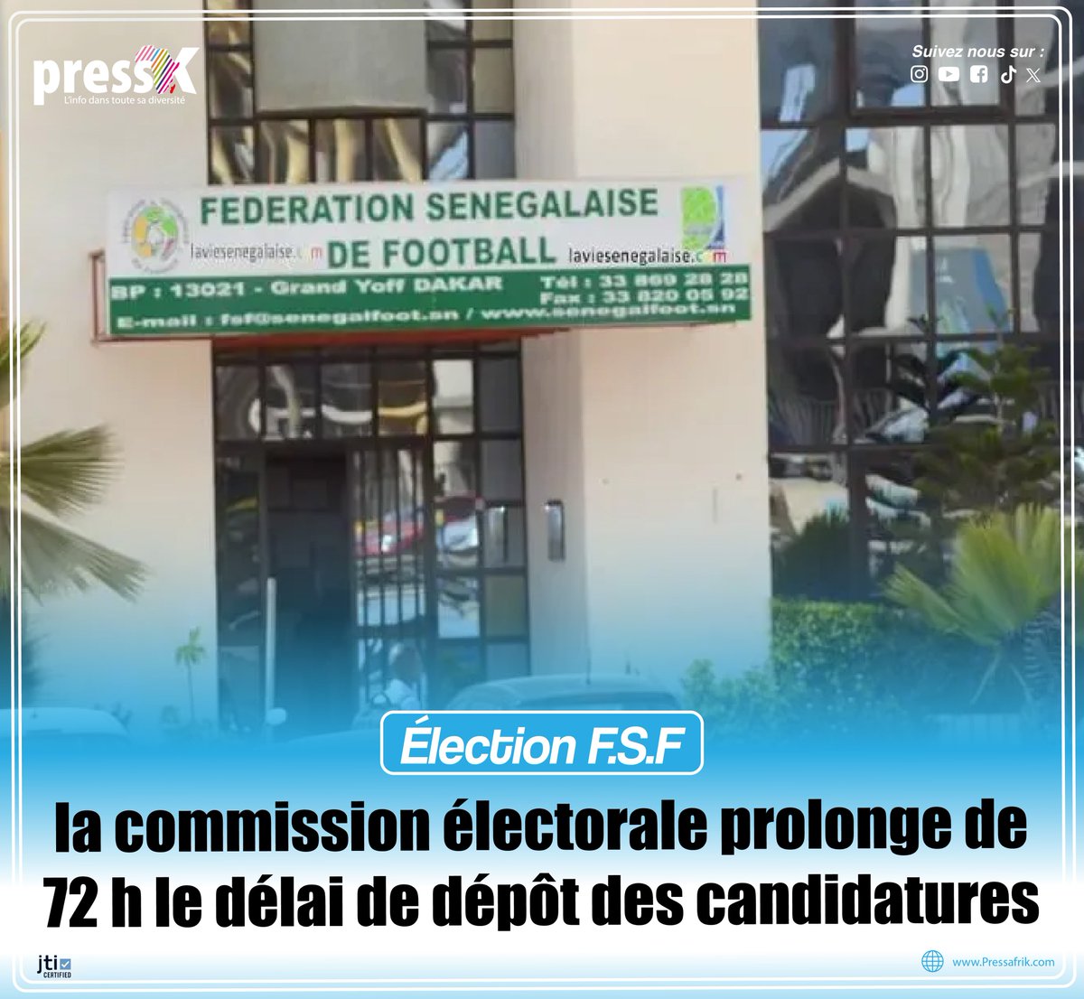 Le syndicat des travailleurs de la justice est en grève. Une situation qui a bloqué le bon fonctionnement de la justice...pressafrik.com/Election-FSF-l…