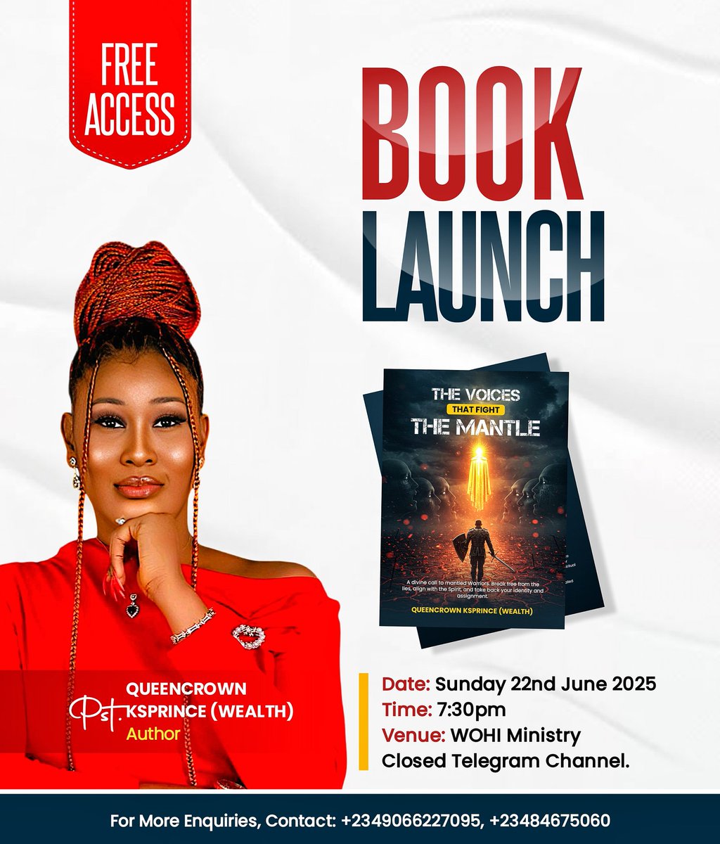 The_Art_Girl01's tweet image. Designing for my pastor? Say less 😁
Pst. QueenCrown Ksprince trusted me with her Christian book cover, a launch flyer &amp;amp; 46 personalized invites. 

It was my first time designing a faith-based book — and your girl showed up with fire + favor 🔥😊
#FaithAndDesign #CreativeJourney