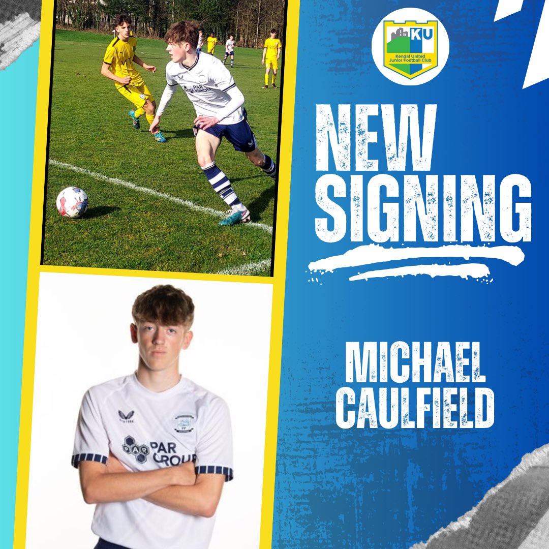 KUJFC's tweet photo. We would also like to welcome Michael Caulfield to the club

Michael is a highly talented young player with tremendous potential. 

He was at Preston for a number of seasons as a youth and has experience in senior football with Endmoor last season!

💛💙 https://t.co/KjXp6SLqBU