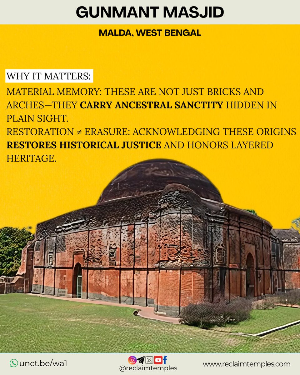 ReclaimTemples's tweet photo. Beneath the outer layer of this structure lies sacred memory — not just architecture but ancestral sanctity etched in stone.
What you see is not erasure, but a buried truth — of a Hindu temple transformed, its carvings still crying out from behind the plaster.
#ReclaimTemples https://t.co/gEN5Oupbn2
