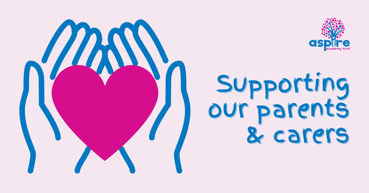 Don't forget to keep an eye on the external free parent/carer support workshops around our county, as listed on the Aspire website. A vital source of support and advice to navigate some tricky topics. Click aspireacademytrust.org/2633/external-… 🙏