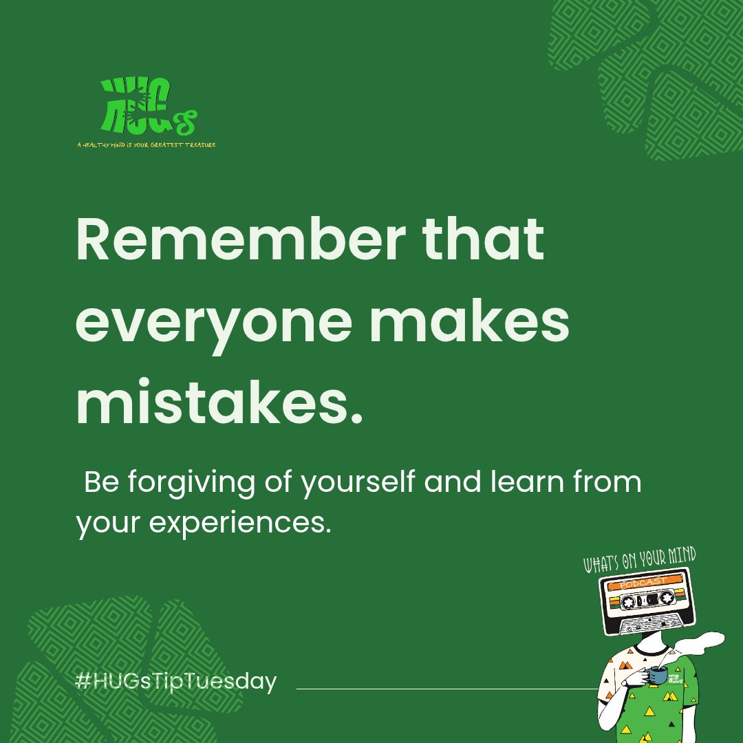 Mistakes are meant to teach, correct, and guide us. Instead of seeing them as failures, it helps to view them as feedback  nudges in the direction of better understanding, choices, and outcomes.
#HUGsTipsTuesday #Growthmindset #mentalhealthmatters
