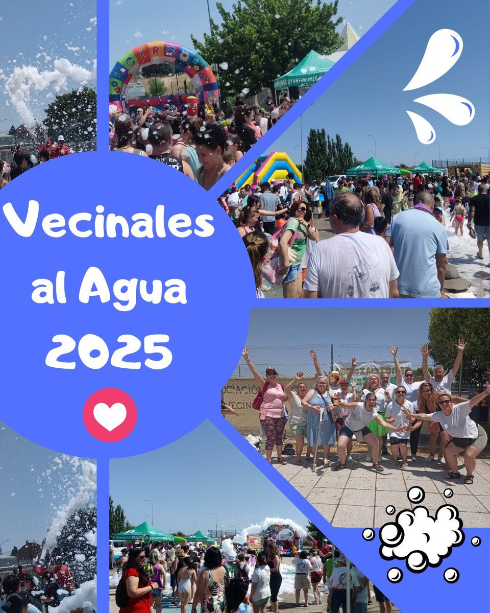 💧 El 15 de junio tuvo lugar la 3ª edición de Vecinales al Agua, organizada por las asociaciones vecinales de Fuentebella, La Laguna, Parla Este y Villa de Parla y con Dinamización Vecinal. ¡Hicimos Barrio, porque Parla es compartir.😶‍🌫️ 
#asociacionesvecinales #haciendobarrio