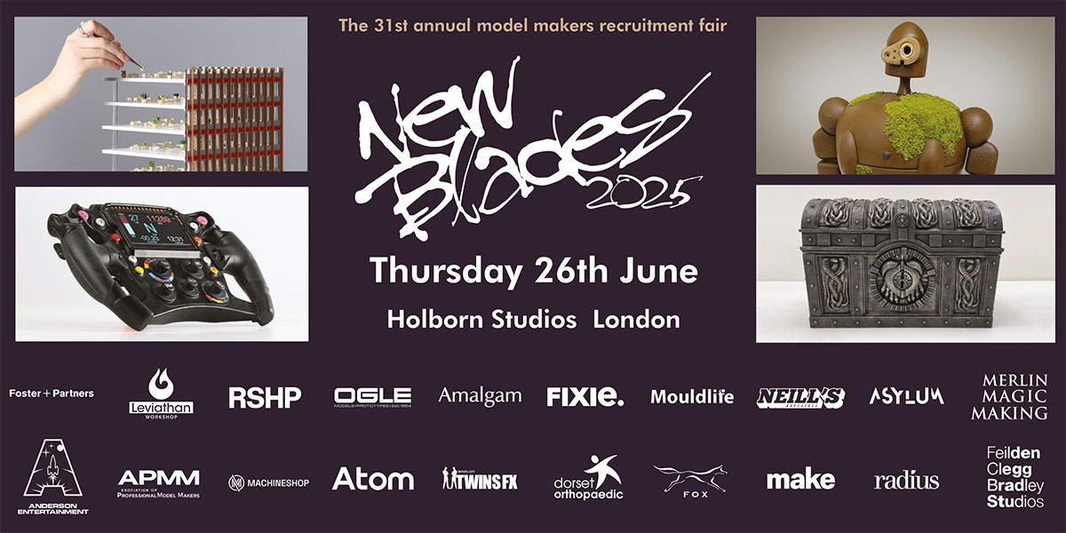 The New Blades Model Makers Recruitment Fair on Thursday at the Holborn Studios – 100's of amazing models will be on display. Show open 10am - 10pm all welcome bit.ly/NewBladesShow #newbladesshow