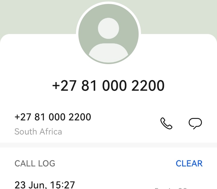 DisprinXtra's tweet photo. Stay safe South Africa
This is happening. These scammers tried me yesterday, and when you're wake up they swear at you and hang up. I'm posting the number they phoned from. https://t.co/NucoP6vOr6