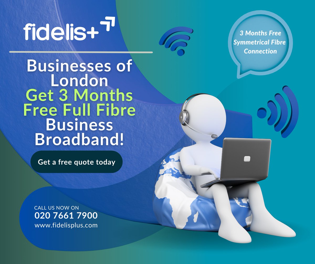 FidelisPlusLtd's tweet photo. Businesses of London: Get 3 Months Free Full Fibre Business Broadband!

We’re offering an exclusive introductory offer to businesses in London
📍 London-only offer. Limited time.

Message us now or visit our website.

#FibreBroadband #LondonBusiness #FreeFibre #FibreConnnectivity https://t.co/Z7cR9blCbc