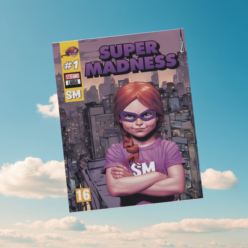 SuperMadnesss's tweet photo. Super Madness volume one is out! Link in bio! ~ #comics #newrelease #press #pressrelease #newcomics #indiecomics #comicbook #comicbooks #breakingnews #newsfeed #newszero #Newsnight #NewsUpdates #NewsUpdate #alert #newslivenow #NEWSROOM #newstime #NewsOnTheGo @StefanoLabbia https://t.co/euAEQDPXO6