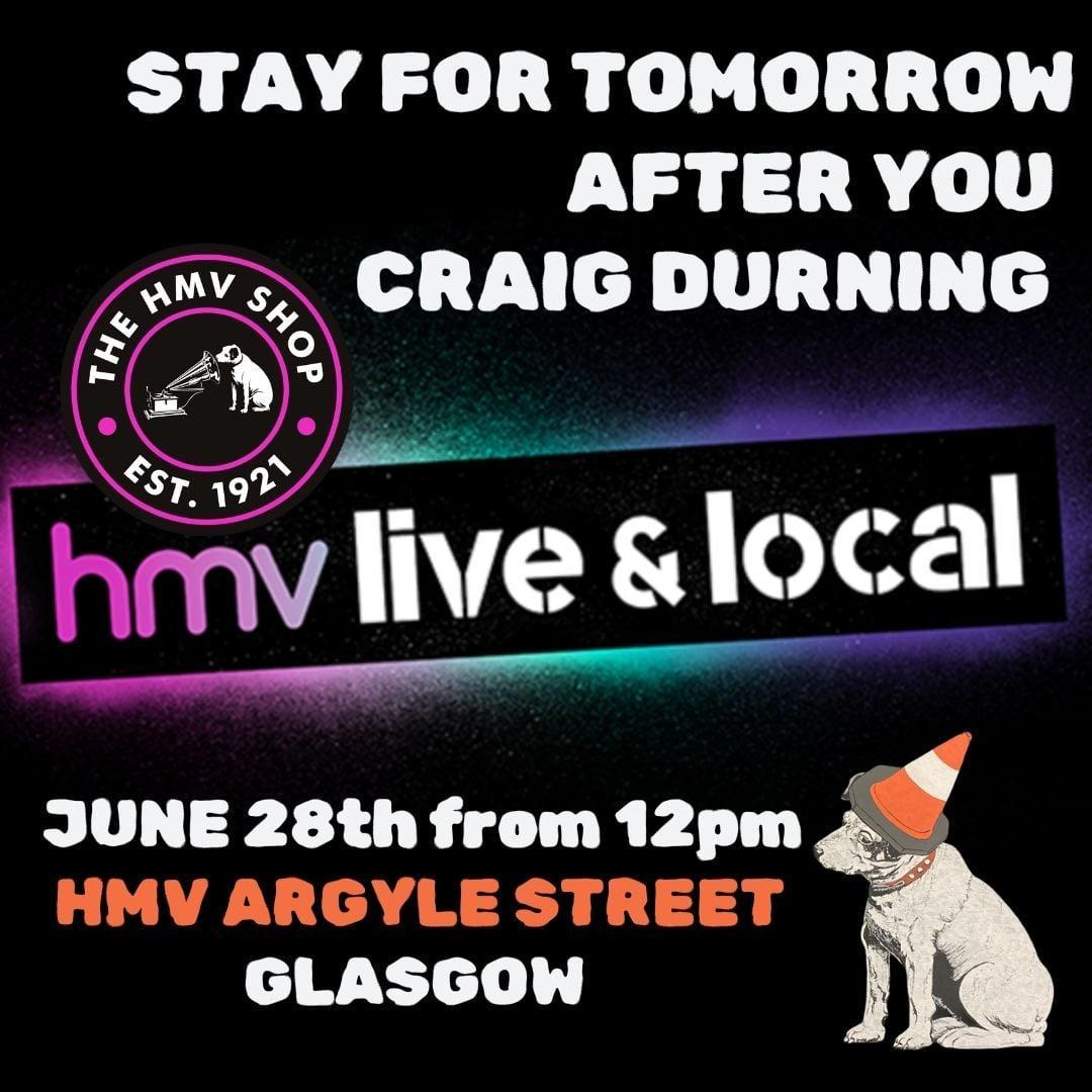 AfterYou (@after_youband) on Twitter photo We are so excited to be playing <a href="/hmvArgyleSt/">hmv Glasgow Argyle</a> this Saturday with Craig Durning and Stay for Tomorrow. It all kicks off at 12 noon. so please come see us! We are so excited to be playing <a href="/hmvArgyleSt/">hmv Glasgow Argyle</a> this Saturday with Craig Durning and Stay for Tomorrow. It all kicks off at 12 noon. so please come see us!