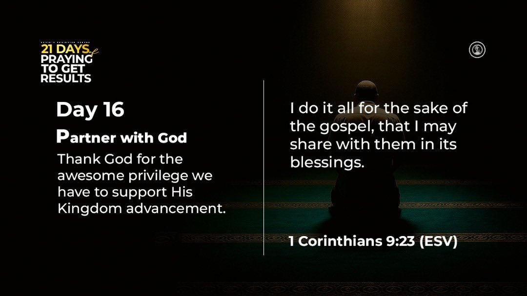 dcclagos's tweet photo. It's Day 16 of our 21 days of Praying to Get Results
Our prayer focus for today is PARTNER WITH GOD
Swipe to see devotional texts and prayer meeting details.
Join us as we pray π
#dccefam #prayer #prayingtogetresults #davidschristiancentre https://t.co/P6NwYj2Sdf