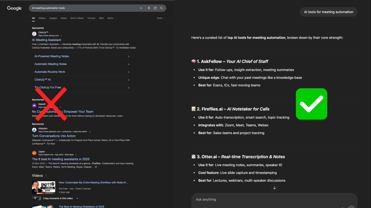 WillDelPrincipe's tweet image. SEO is dead.

a16z just called it: traditional search is dead.

Welcome to Generative Engine Optimization (GEO).

Now people ask AI, not Google and if you’re not in the answer, you don’t exist.

Here’s the mega prompt I use to get my brand recommended by ChatGPT, Claude, and…