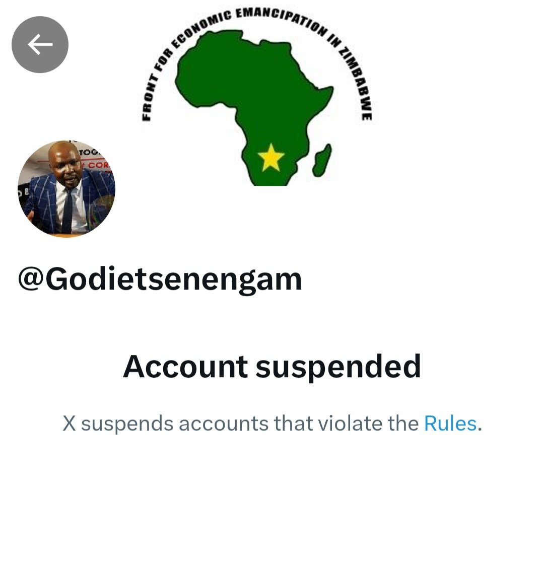Godfrey Tsenengamu (@godietsenengamu) on Twitter photo The impostor account <a href="/Godietsenengam/">Godfrey Tsenengamu</a> run by shameless state agents has been suspended. Thanks <a href="/LynneStactia/">LynneM ๐๐๐</a> The impostor account <a href="/Godietsenengam/">Godfrey Tsenengamu</a> run by shameless state agents has been suspended. Thanks <a href="/LynneStactia/">LynneM ๐๐๐</a>