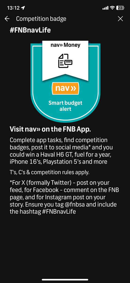 NadineKabasele's tweet photo. @FNBSA #FNBnavLife Letsss goo https://t.co/oMEyFwCClw