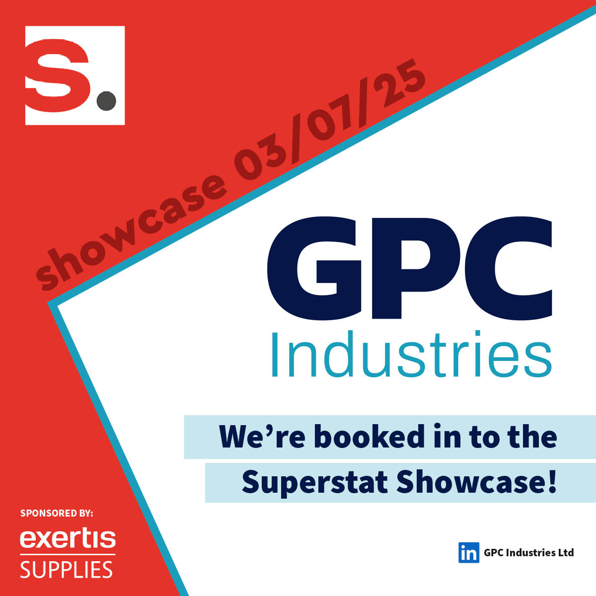 Please welcome our attending supplier GPC Industries! Come and meet them at our conference!

If you haven't already, sign up to the Superstat Showcase at superstat.co.uk/showcase-membe…