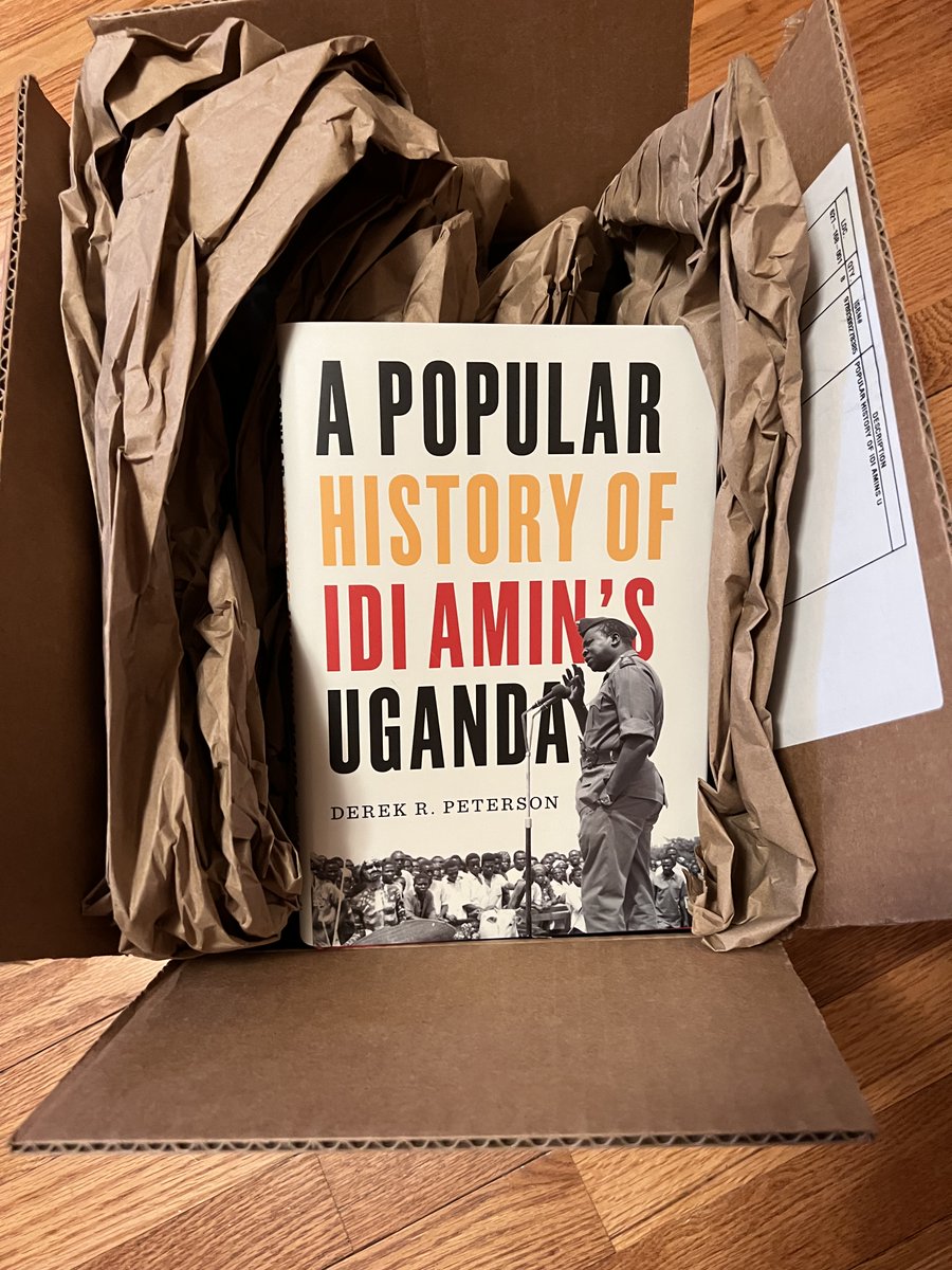 My new book--A Popular History of Idi Amin's Uganda--publishes today! Based on newly-available government archives, the book shows why and how Amin's regime commanded popular support.

It can be bought on paper or as an e-book here: 

yalebooks.yale.edu/book/978030027…
