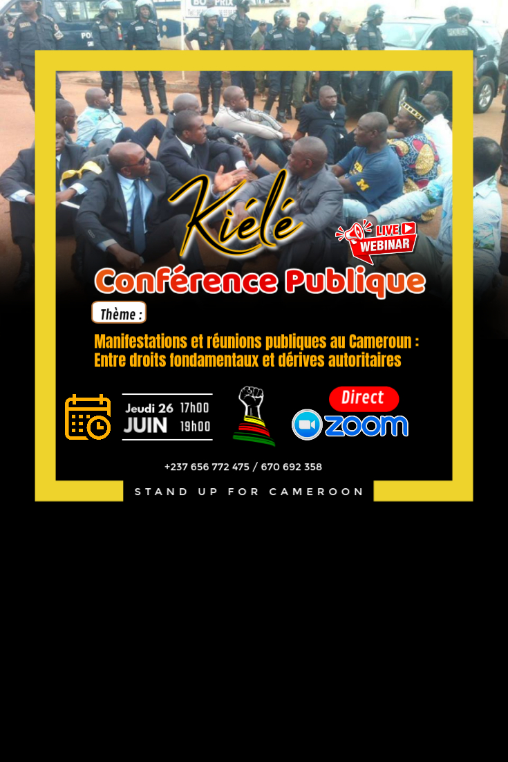 "RISQUE DE TROUBLES À L'ORDRE PUBLIC" un slogan très cher à la dictature.

On en parle dans le webinaire organisé ce jeudi 26 juin 2025 de 17h00 à 19h00 sur Zoom.
Inscrivez-vous ici pour participer  : us02web.zoom.us/webinar/regist…