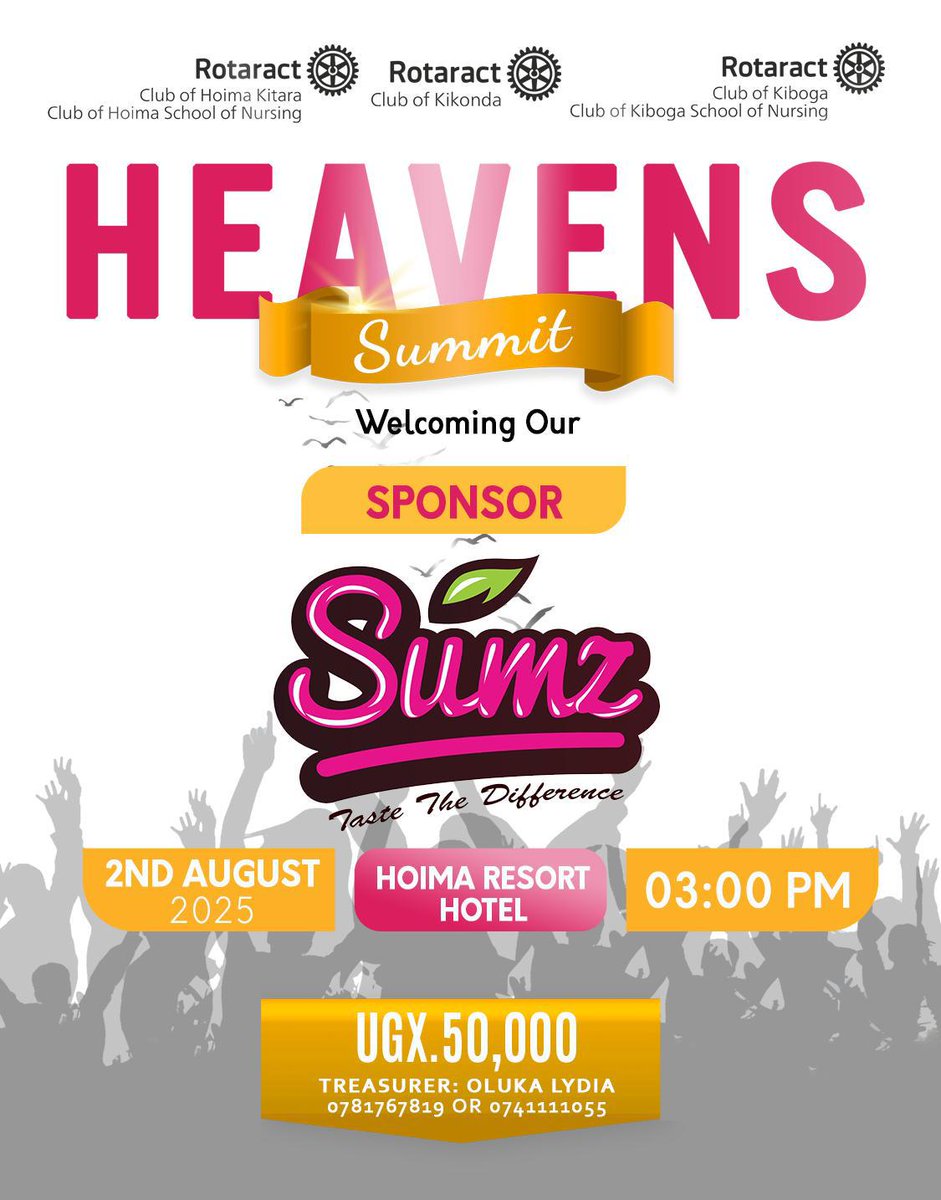 RotaractHoima's tweet image. We’re happy to have @sumz_snacks as our official sponsor for the Heaven’s Summit! 

Big thanks for spicing up our event with your support and flavor!