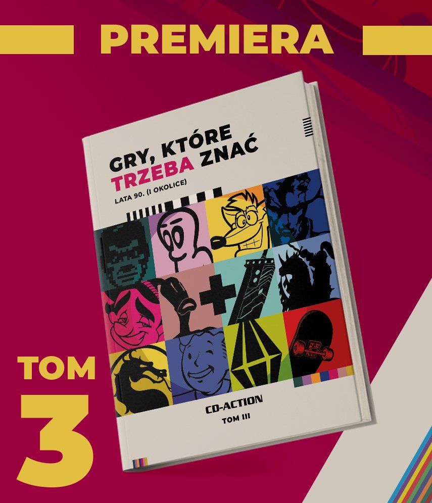 Nadeszła premiera 𝟑 𝐭𝐨𝐦𝐮 𝐧𝐚𝐬𝐳𝐞𝐣 𝐬𝐞𝐫𝐢𝐢 𝐚𝐮𝐭𝐨𝐫𝐬𝐤𝐢𝐜𝐡 𝐤𝐬𝐢𝐚̨𝐳̇𝐞𝐤 „Gry, które trzeba znać!" 📕

🛒 ZAMÓW TOM 3: link.cdaction.pl/KSIAZKA3

📚 PAKIET 3 TOMÓW: l.cdaction.pl/3TOMY

🎮 bogaty przegląd prawie 90 gier konsolowych i pecetowych z lat 90. (i