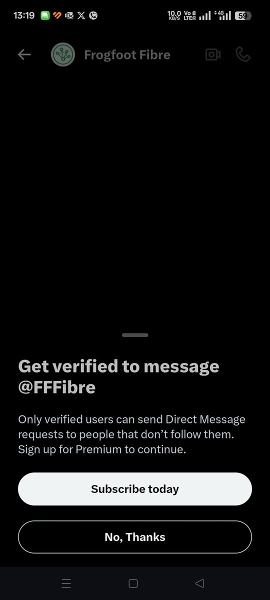 OfentseMSepeng's tweet photo. @FFFibre @VoxTalk2Us @FrogfootSupport I can't send you messages because only verified accounts can send you DMs https://t.co/ABLAk6tkrL