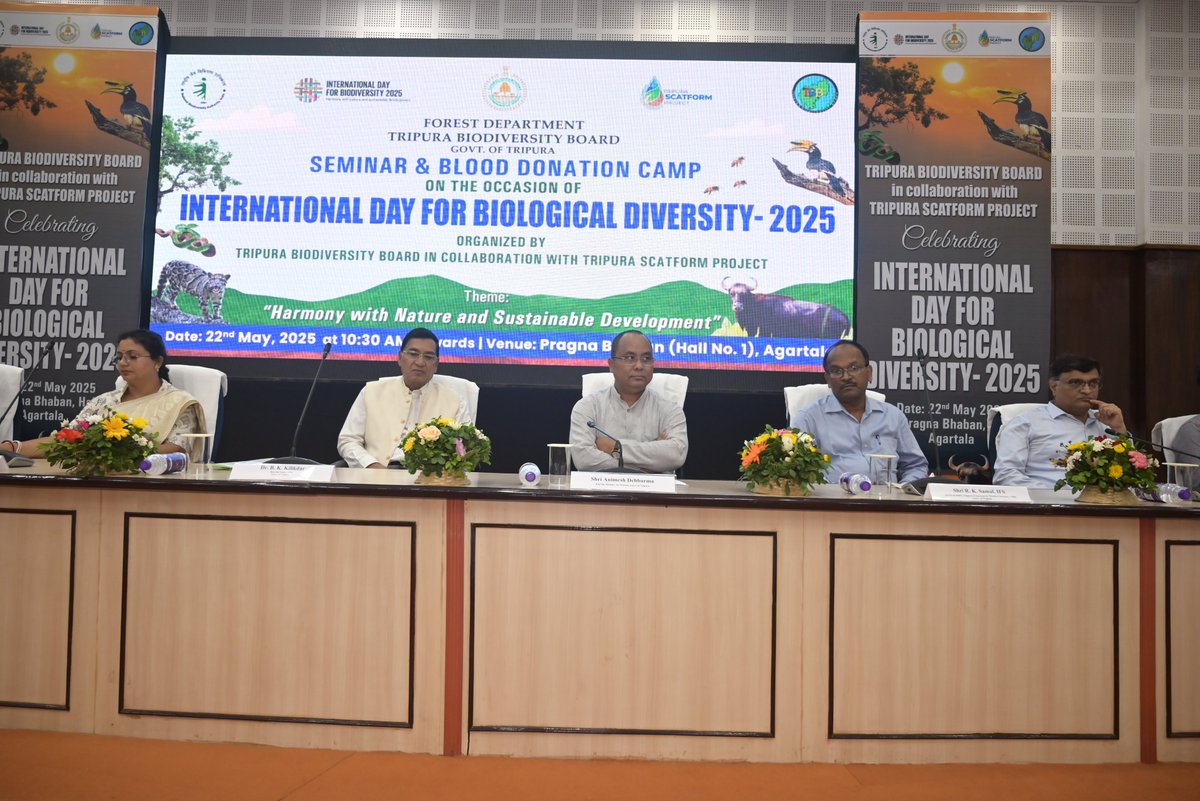Celebration of International Day for Biological Diversity 2025 on 22nd May #biodiversityconservation #biodiversityday <a href="/moefcc/">MoEF&CC</a> <a href="/NationalBiodiv/">National Biodiversity Authority</a> <a href="/ForestTripura/">Tripura Forest Department</a>