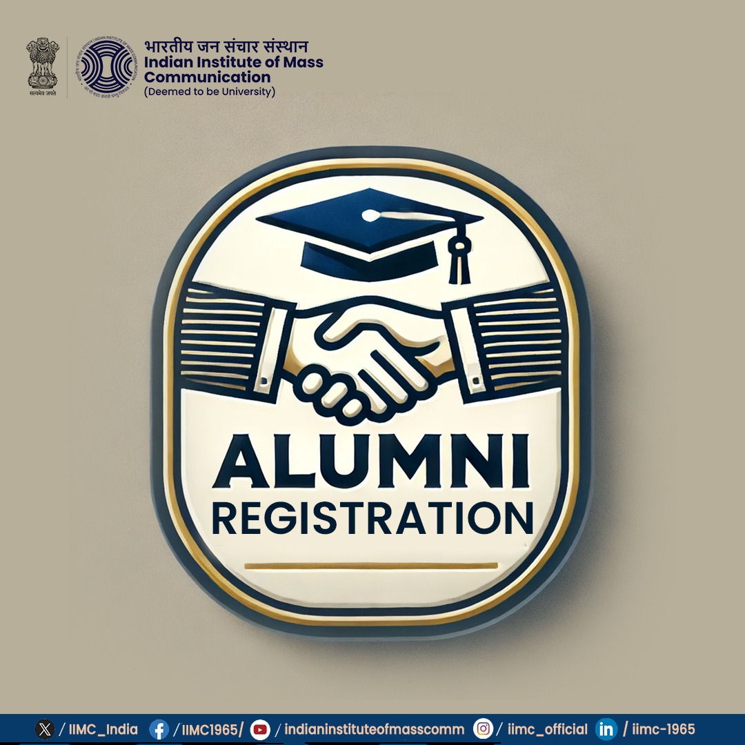 📢Attention IIMC Alumni!

🤝Stay connected with your alma mater!

IIMC is updating its alumni database to strengthen our network. Fill out this quick Google Form to share your current details.

🔗Link: shorturl.at/OttJ7

Tag your fellow alumni &amp; help us spread the word.