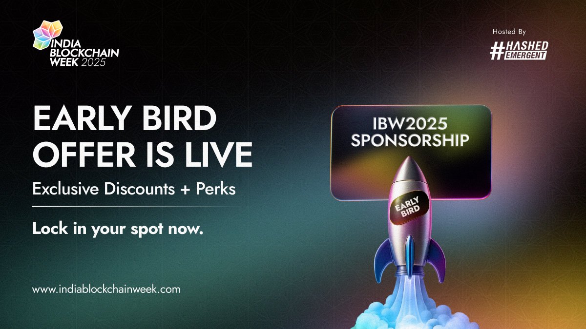 IBWofficial's tweet image. Pre-sale is officially closed.
Early Bird sponsor offers for the #IBW2025 conference are now live.
Get ahead of the rest to secure the best deal at the heart of India’s web3 movement.
Contact us for details.
Sponsorform.indiablockchainweek.com