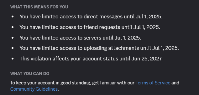 shiroisback_'s tweet photo. It's probably the end of the discord account, thanks to the person who reported me 😂 https://t.co/v8tZvEeu1I