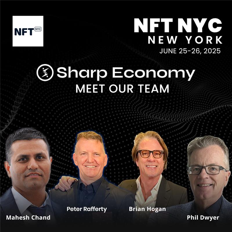 📍 <a href="/SharpEconomy/">Sharp Economy</a> is on the ground at @NFTNYC!

Meet our team — <a href="/mcbeniwal/">Mahesh Chand</a>, Peter Rafferty, <a href="/brianhogan10/">Brian Hogan</a>, and <a href="/PhilDwyer27/">Phil Dwyer</a> — and see how we're transforming rewards &amp; utility in the Web3 space. lu.ma/qi3f07kp

#NFTNYC #Web3 #SharpEconomy $SHARP