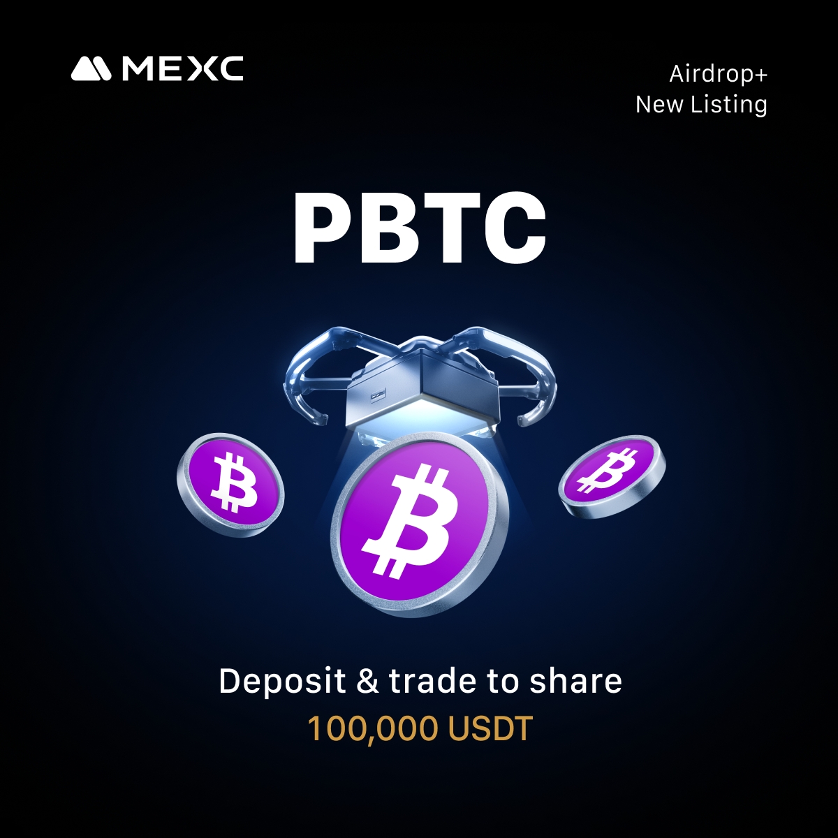 MEXC_Listings (@mexc_listings) on Twitter photo 🔔 #MEXC New Listing 🔔
🔹 $PBTC <a href="/purple_bitcoin_/">Purple Bitcoin</a>
🔹 $PBTC/USDT Trading: Jun 25, 2025, 12:00 (UTC)
🔹 Deposit: Opened
🔥 The $PBTC airdrop+ campaign is heating up! Join to share 100,000 $USDT!
👉 Join airdrop+:
mexc.com/token-airdrop/…
👉Learn more:
mexc.com/support/articl… 🔔 #MEXC New Listing 🔔
🔹 $PBTC <a href="/purple_bitcoin_/">Purple Bitcoin</a>
🔹 $PBTC/USDT Trading: Jun 25, 2025, 12:00 (UTC)
🔹 Deposit: Opened
🔥 The $PBTC airdrop+ campaign is heating up! Join to share 100,000 $USDT!
👉 Join airdrop+:
mexc.com/token-airdrop/…
👉Learn more:
mexc.com/support/articl…