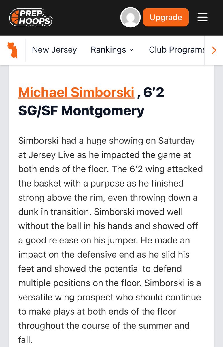 Kris Grundy (@montgomerybb3) on Twitter photo Appreciate the coverage of <a href="/NJBCA_Official/">New Jersey Basketball Coaches Association</a> Jersey Live & the kind words about 2028 wing <a href="/Mike_Simborski/">Michael Simborski</a> !!! He continues to get better and better w/his best basketball ahead of him!!! Keep a close eye on this All Conf rising soph!!
<a href="/nj_athletics/">NJ Athletics</a>
<a href="/NJHoopRecruit/">NJ Basketball</a>
<a href="/BrandonGouldHS/">Brandon Gould</a> Appreciate the coverage of <a href="/NJBCA_Official/">New Jersey Basketball Coaches Association</a> Jersey Live & the kind words about 2028 wing <a href="/Mike_Simborski/">Michael Simborski</a> !!! He continues to get better and better w/his best basketball ahead of him!!! Keep a close eye on this All Conf rising soph!!
<a href="/nj_athletics/">NJ Athletics</a>
<a href="/NJHoopRecruit/">NJ Basketball</a>
<a href="/BrandonGouldHS/">Brandon Gould</a>