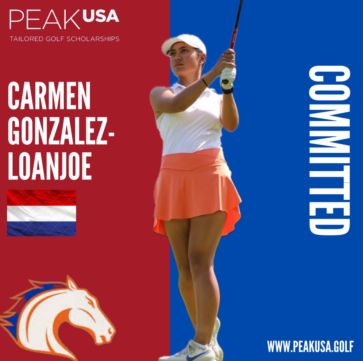 🚨COMMITTED🚨

We are delighted to announce @carmen.golf golf from 🇳🇱 has committed to @utamavswgolf . Carmen will transfer from @mclennan_wgolf to this NCAA D1 university this Fall with Coach <a href="/catmat14/">Catherine Matranga</a> and her team in Arlington, Texas. Congratulations Carmen! #teampeakusa