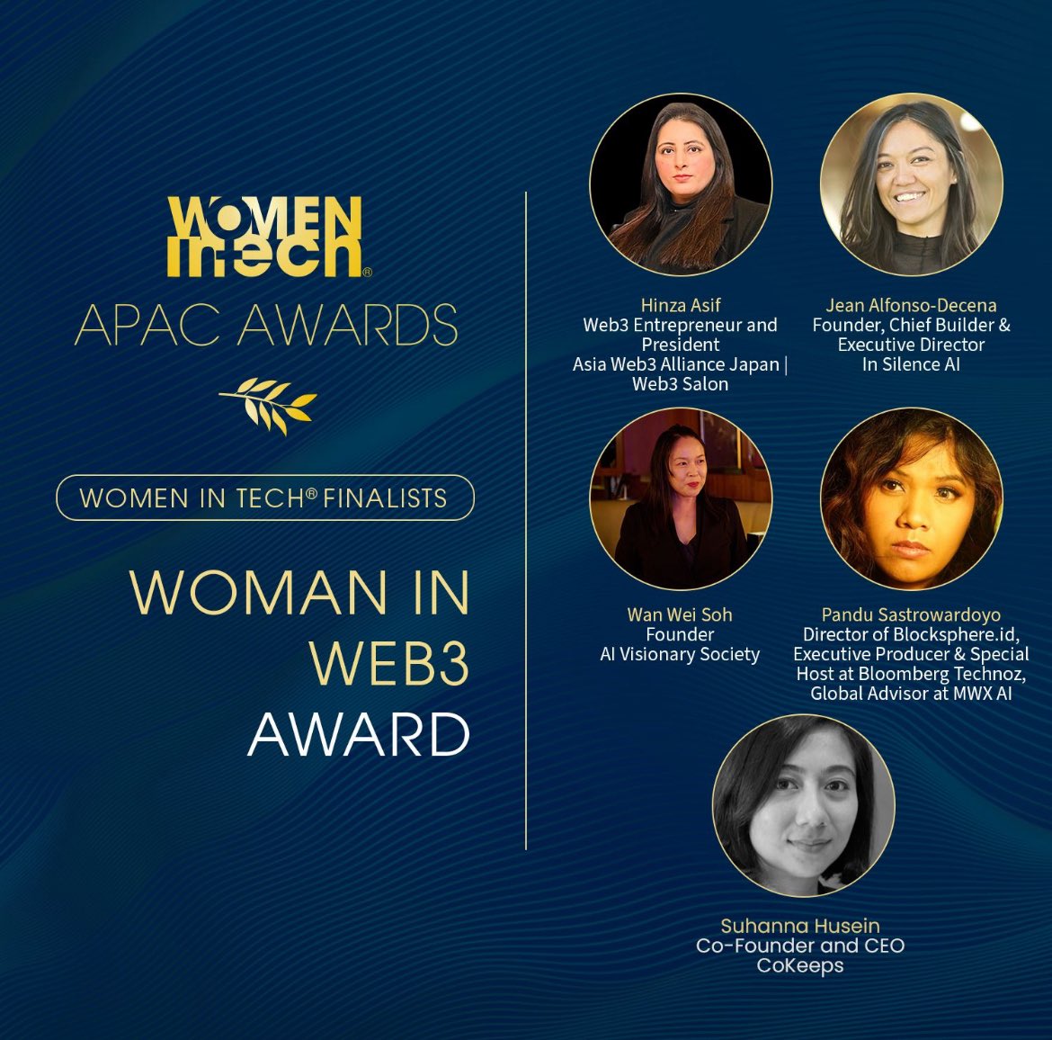jerseyjean25's tweet photo. Grateful for the nomination for #WomaninWeb3 APAC 2025 by @WomenInTechOrg! Giving this back to my incredible inspos, guides, activators, mentors & spaceholders @MetaMasako @maggielove_ @shefiorg @si3_ecosystem @okw @sudoraohacker Owen Brown Samaneh Pourjalali WiT Swiss ladies https://t.co/DmP27Zb1M2