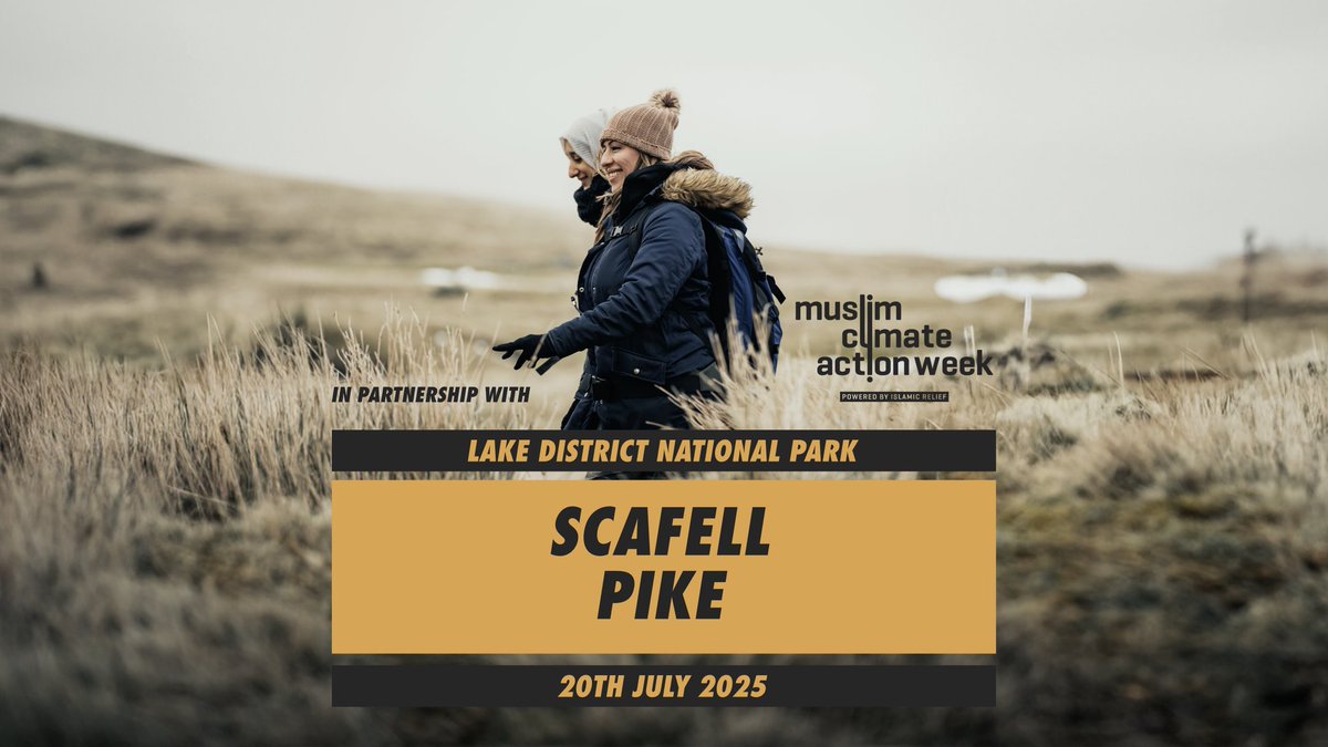We're climbing England's highest mountain this July - with purpose.

Join us on Scafell Pike for #MuslimClimateActionWeek in partnership with <a href="/IslamicReliefUK/">Islamic Relief UK</a> 🌍

Faith. Community. Environmental justice. This is Our Earth, Our Amanah.

📅 20 July 🔗 activeinclusionnetwork.com/events/scafell…