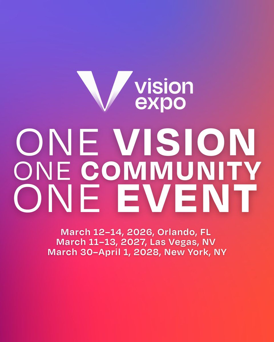 East Meets West: <a href="/VisionExpo/">Vision Expo</a> to Transition to Single Annual Event Beginning in 2026 #VMBREAKING buff.ly/EWYz6uP