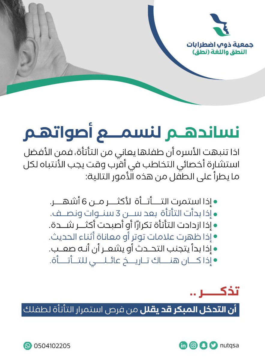 جمعية ذوي اضطرابات النطق واللغة (نطق) tweet media