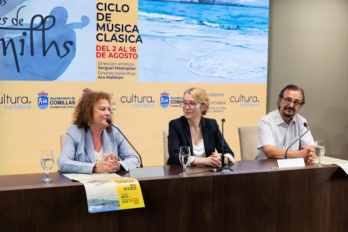 cantabriaes's tweet photo. La XXII edición de #Caprichosmusicales de #Comillas celebrará los aniversarios de Strauss, Ravel, Satie, Bizet, Shostakovich y Bartók.
La directora de @culturacan Eva Guillermina Fernández ha renovado el apoyo del @cantabriaes a a este festival
👉https://t.co/FsIq0aOZ51 https://t.co/9sxK4iNsAO