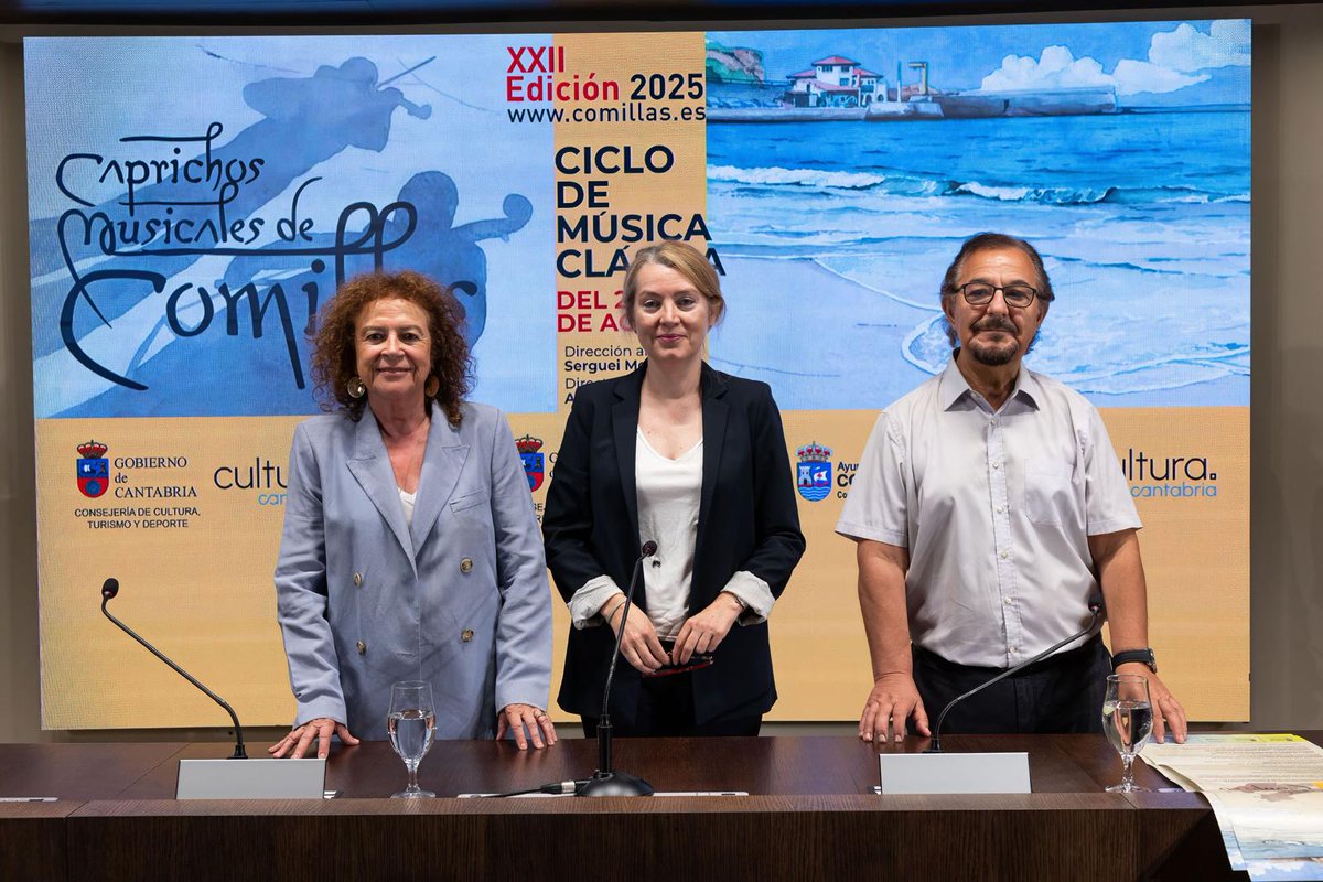 cantabriaes's tweet photo. La XXII edición de #Caprichosmusicales de #Comillas celebrará los aniversarios de Strauss, Ravel, Satie, Bizet, Shostakovich y Bartók.
La directora de @culturacan Eva Guillermina Fernández ha renovado el apoyo del @cantabriaes a a este festival
👉https://t.co/FsIq0aOZ51 https://t.co/9sxK4iNsAO
