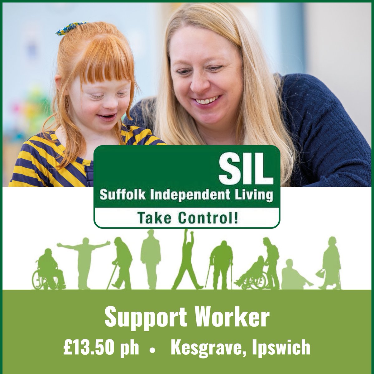 Support Worker
<a href="/SuffolkIndLiv/">SIL</a> - Kesgrave, Ipswich
£13.50 ph
10 hpw, possibility of extra hours, Permanent

For more info and to apply for this job, visit:
suffolkjobsdirect.org...

#socialcare #socialjobs #suffolkjobsdirect