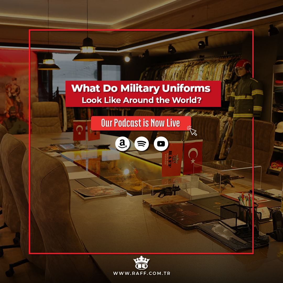 🌍 What do military uniforms look like around the world?
From camo to ceremony, uniforms reflect identity &amp; strategy.
Read our new blog + podcast exploring global styles:

📖 raff.com.tr/blog-en
🎧 youtu.be/th8A_i2LYok

#RaffMilitaryTextile #MilitaryUniforms