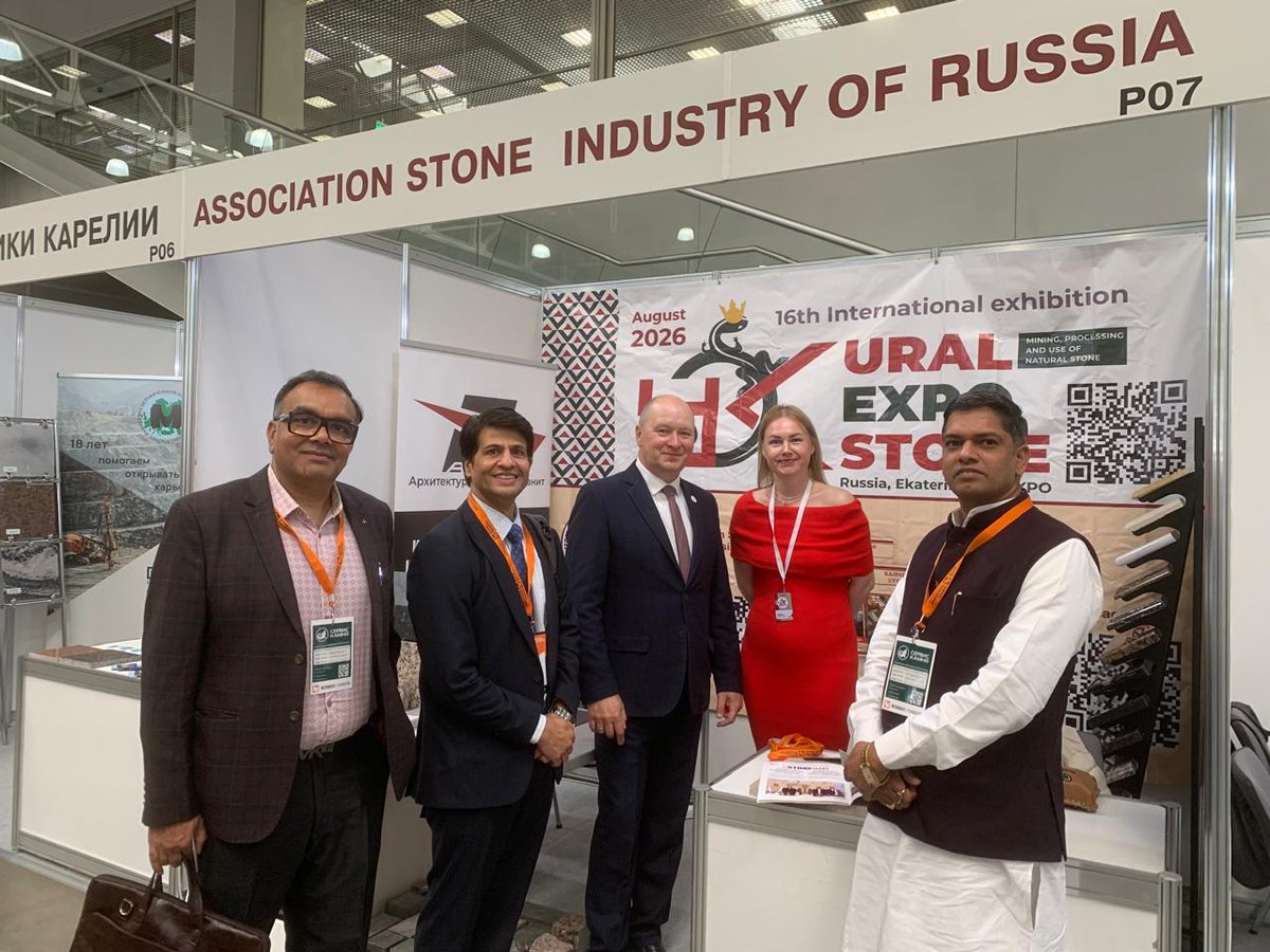 stonemart_india's tweet image. India joins Stone Industry 2025 in Moscow for the first time in an organized way! 🇮🇳
A key step in taking Indian natural stone to global markets.
Exciting B2B meetings, networking & global exposure ahead! 💼🪨
#IndiaInRussia #StoneIndustry2025 #IndianStoneExport #CDOS #LUBIndia