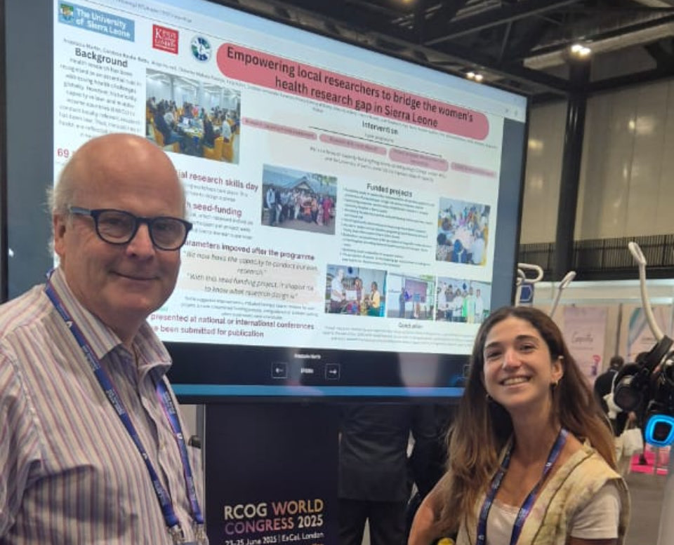 OBSevidence's tweet image. At the RCOG world congress. Thank you to all involved in our capacity building in Sierra Leone. In addition to our master and PhD programmes we have successfully supported 8 local researchers to develop, present & publish their work. @NIHRresearch @lifecourse_KCL