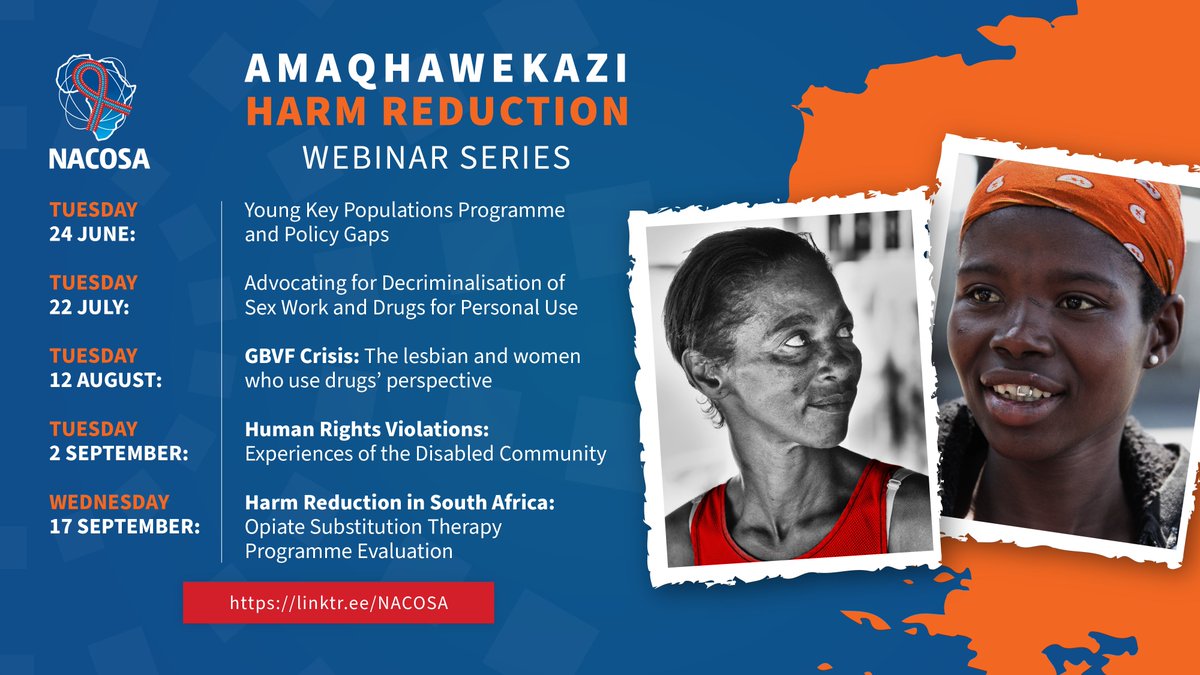 NACOSA (@nacosanet) on Twitter photo If you found this discussion insightful, please join us for the next Amaqhawekazi Harm Reduction webinar on Tuesday 22 July at 12h00: “Advocating for Decriminalisation of Sex Work and Drugs for Personal Use” Register here: nacosa-org-za.zoom.us/meeting/regist… If you found this discussion insightful, please join us for the next Amaqhawekazi Harm Reduction webinar on Tuesday 22 July at 12h00: “Advocating for Decriminalisation of Sex Work and Drugs for Personal Use” Register here: nacosa-org-za.zoom.us/meeting/regist…