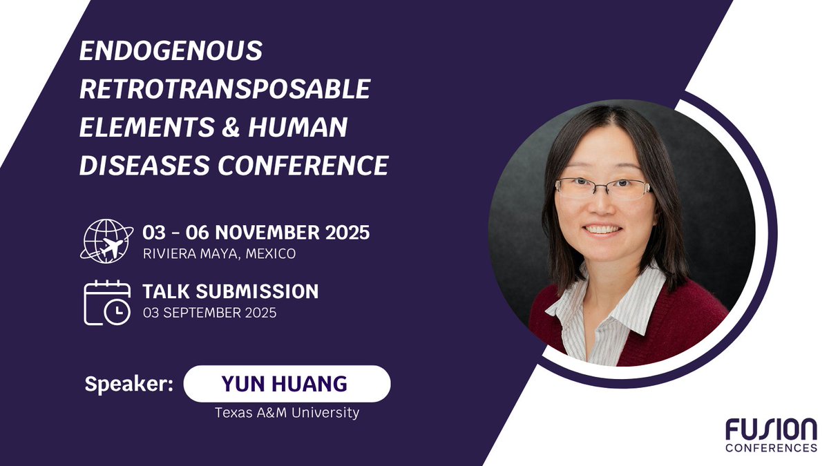 <a href="/Yun_Nancy_Huang/">YunNancyHuang_lab@TAMU</a> we are looking forward to your presentation at #EREHD25 in Mexico this November🧬
Please share with your followers to let them know our early bird &amp; talk submission deadline has been extended, so submit &amp; register today!
🔗bit.ly/4kNH98y
