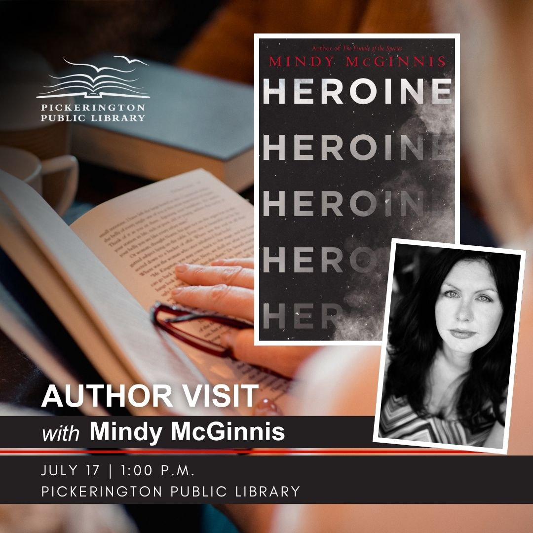 Join us on July 17 at 1:00 p.m. for an in-person event with author Mindy McGinnis! She will discuss her powerful novel Heroine and her other books, as well as insights into her writing process. Everyone is welcome! #PPLibrary
