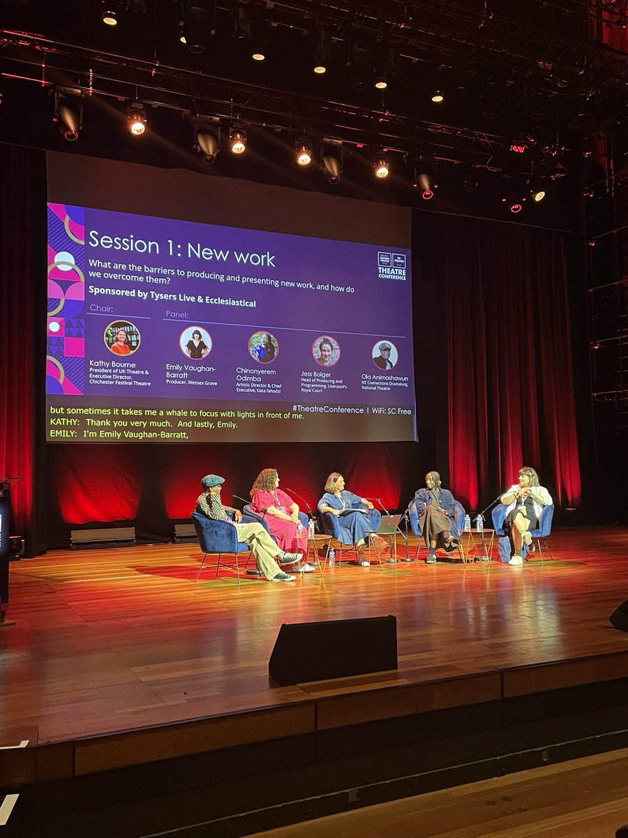 In our new work session, we’ve learnt about the value of investing and maintaining relationships with writers and creatives, as well as the need to reframe the narrative around new work #TheatreConference