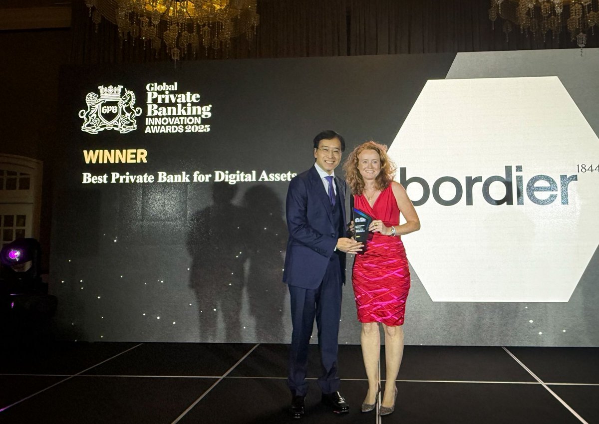 🏆 Congratulations to @BordierCie on being recognised at the Global Private  Banking Innovation Awards with two well-deserved wins: ✨ Best Private Bank  for Digital Assets ✨ Best Family Office Offering These accolades