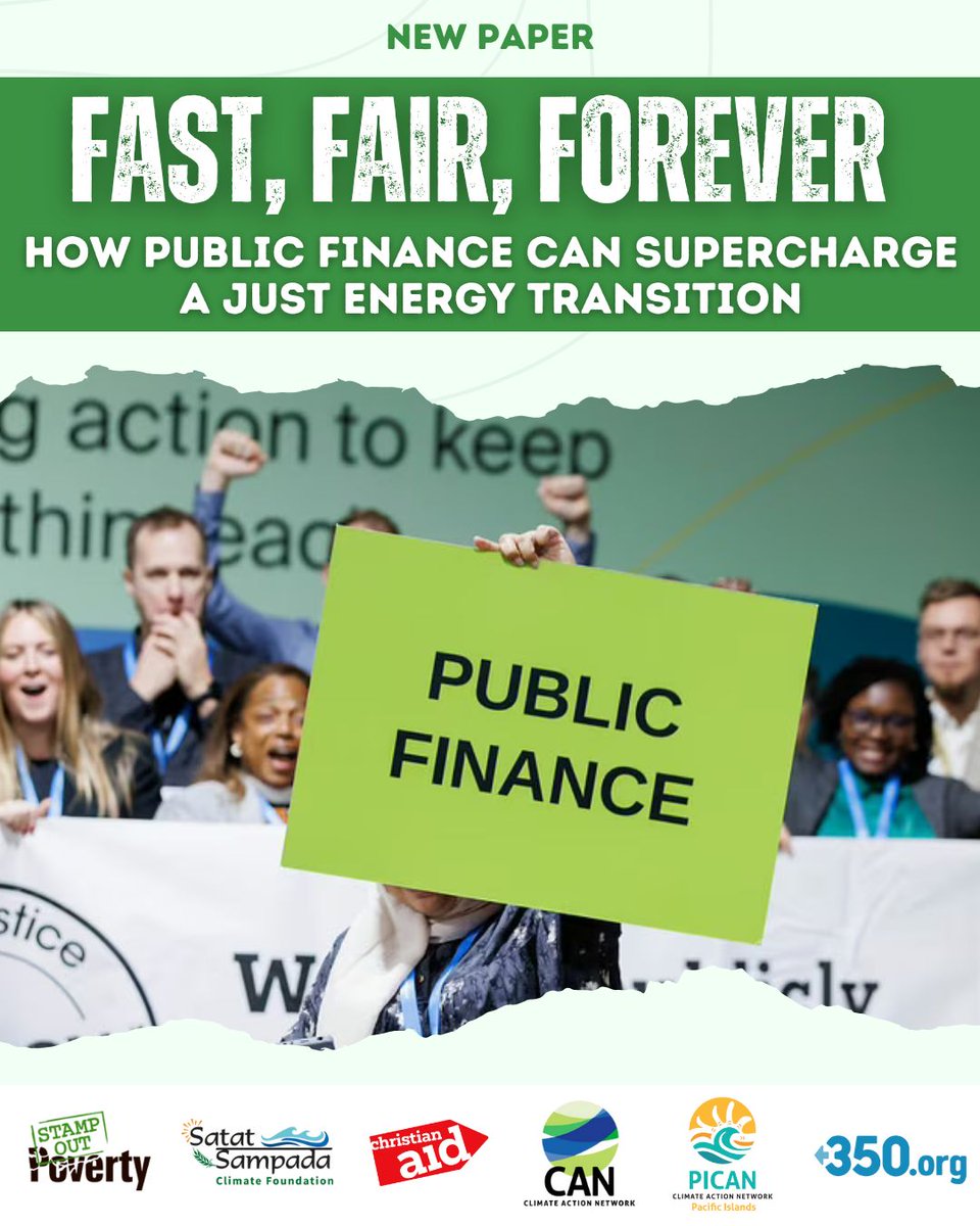 🚨NEW PAPER ALERT🚨

Fast, Fair and Forever: How public finance can supercharge a just energy transition

 💡 Why public finance must lead
 ⚖️ How to ensure the transition is just
 🌍 What countries are already doing right
 👇 Read now → [stampoutpoverty.org/wf_library_pos…]

🧵[1/5]