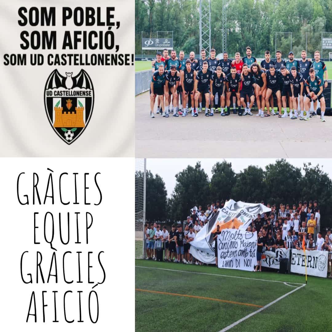 SOM POBLE SOM AFICIÒ 
SOM UD 

GRÁCIES EQUIP SOU ELS HEROIS DE UN POBLE 

GRÁCIES AFICIÓ 🤍

TORNAREM 

⚪️⚫️⚪️⚫️