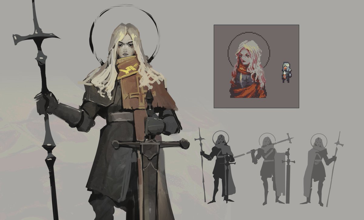 Redesigned a character I originally drew back in 2021 — from pixel art to digital