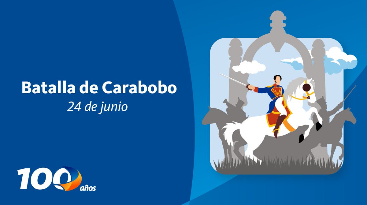 Hoy, recordamos con orgullo la Batalla de Carabobo, un hito fundamental en nuestra historia. 

Este 24 de junio, honramos ese
legado y seguimos trabajando por el futurode Venezuela.
#Mercantil #24DeJunio